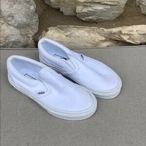 Vans Classic White Slip-On Shoes size kids 13